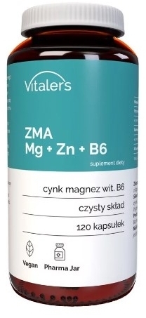 Vitaler's ZMA Mg 240 mg + Zn 15 mg + B6 10 mg 120 kapsułek