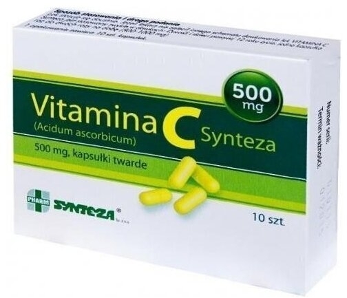Vitamina C Synteza 0,5 g 10 kapsułek