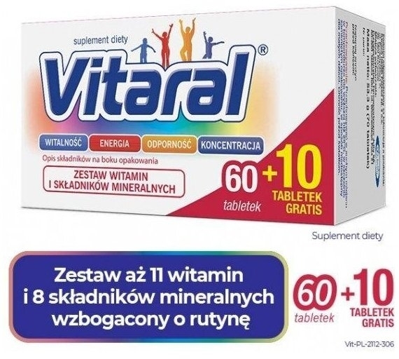 Vitaral 60 tabletek + 10 tabletek