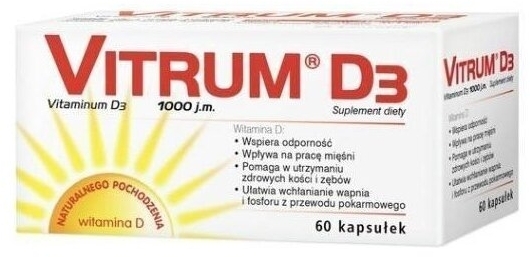 Vitrum D3 1000 j.m 60 kapsułek