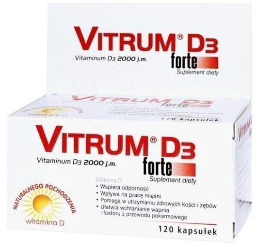 Vitrum D3 Forte 2000 j.m. (Takeda) 120 kapsułek