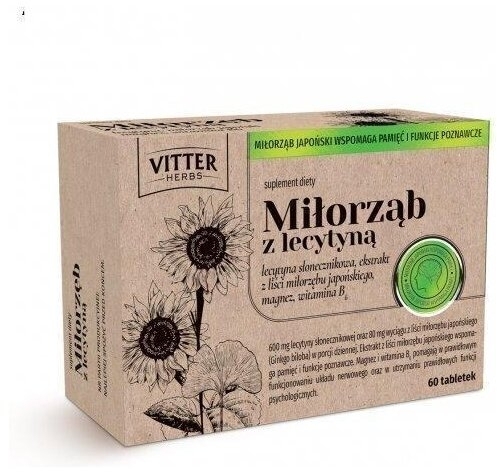 Vitter Herbs Miłorząb z Lecytyną 60 tabletek