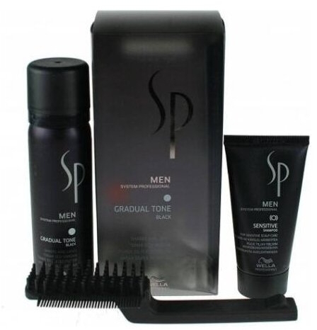WELLA SP MEN Gradual Tone Black odsiwiacz zestaw 60+30ml