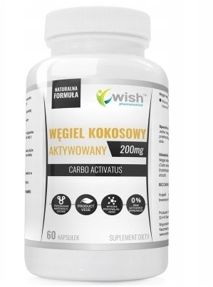 Wish Węgiel Kokosowy Aktywowany 200 mg 60 kapsułek
