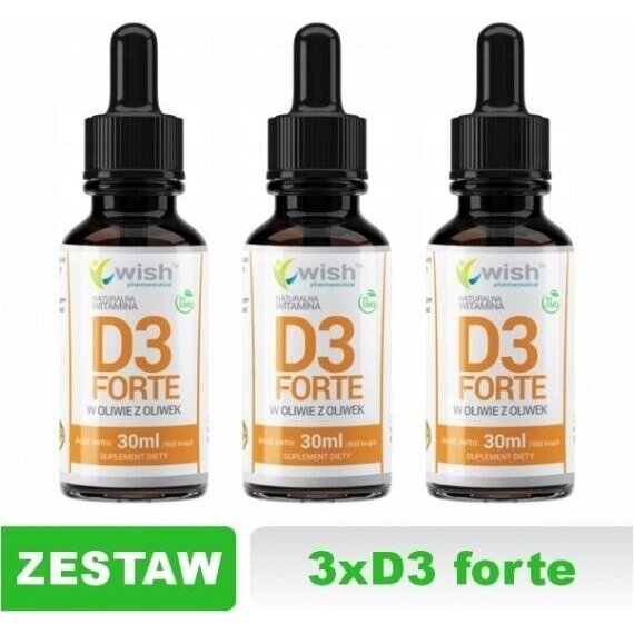 Wish Witamina D3 2000 krople3 x 30 ml
