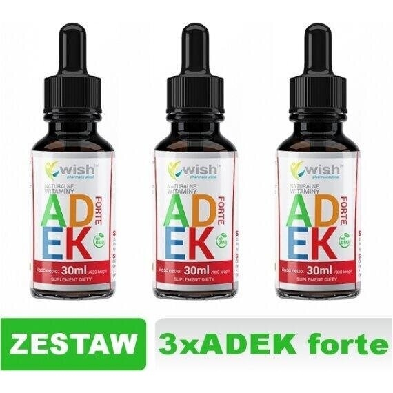 Wish naturalna Witamina ADEK krople 3 x 30 ml