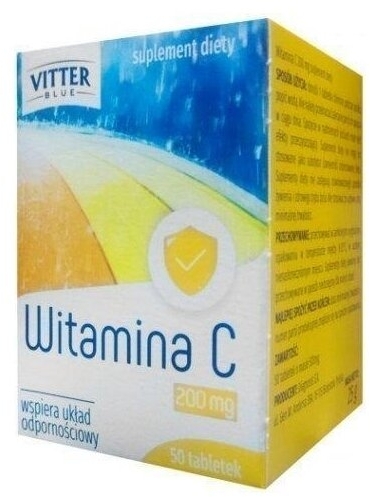 Witamina C 200 mg VITTER BLUE 50 tabletek