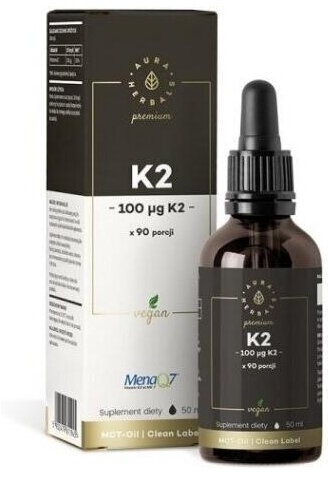 Witamina K2 MenaQ7 Premium Vegan krople 50 ml