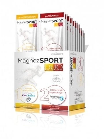 Witaminy VitaDiet Sport Duo magnez 20 saszetek