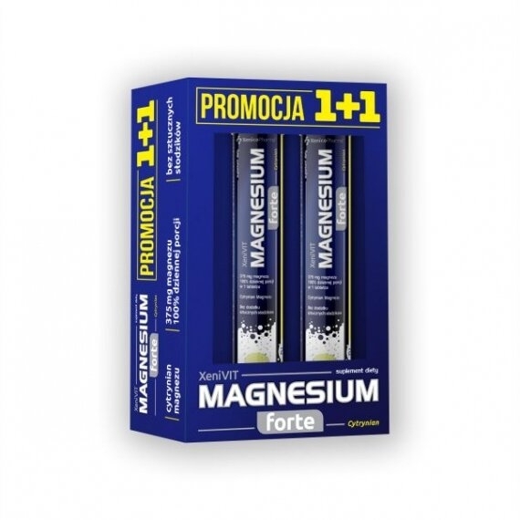 XeniVIT Magnesium Forte 1+1: 2x20 tabletek musujących