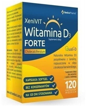 XeniVIT Witamina D3 4000 Forte 120 kapsułek
