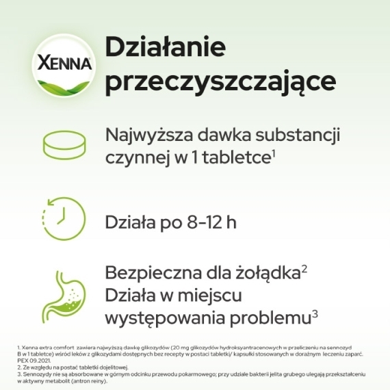 Xenna Extra Comfort tabletki do jelitowe 10 tabletek
