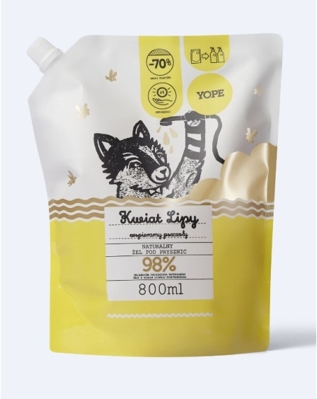 YOPE Refill żel pod prysznic Kwiat Lipy 800 ml