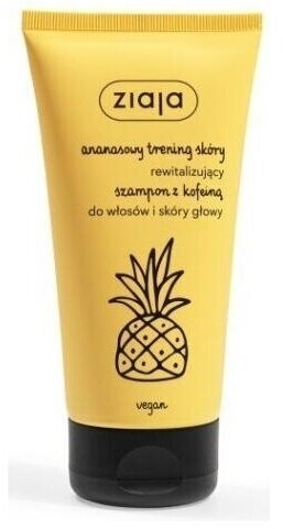 ZIAJA ANANASOWA TRENING SKÓRY Rewitalizujący szampon z kofeiną 160 ml