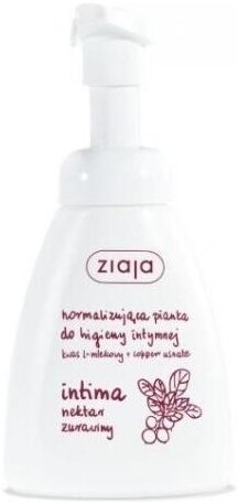 ZIAJA INTIMA Pianka do higieny intymnej nektar żurawiny 250 ml