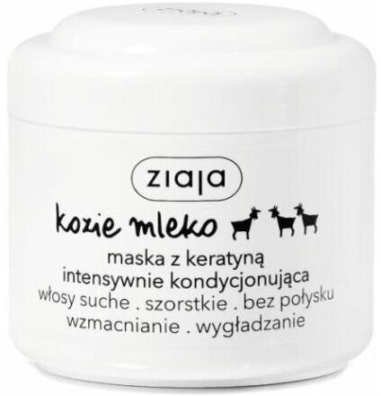 ZIAJA KOZIE MLEKO Maska intensywnie kondycjonująca z keratyną do włosów 200 ml