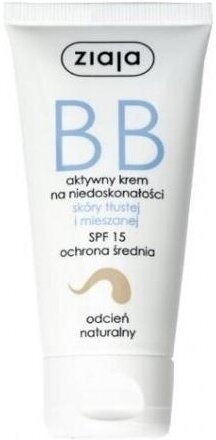 ZIAJA Krem BB do skóry tłustej i mieszanej odcień naturalny 50 ml