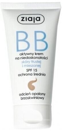 ZIAJA Krem BB do skóry tłustej i mieszanej odcień opalony 50 ml