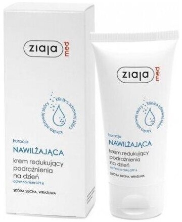 ZIAJA MED Kuracja nawilżająca Krem redukujący podrażnienia na dzień 50 ml