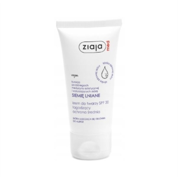 ZIAJA MED SIEMIĘ LNIANE Krem do twarzy SPF20 50 ml