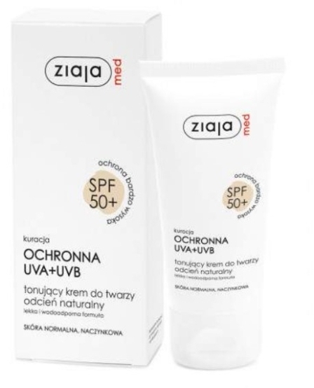 ZIAJA MED Tonujący krem do twarzy SPF50+ Odcień naturalny 50 ml