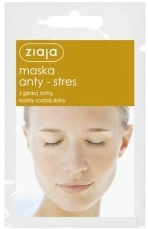 ZIAJA Maska Anty-stres z glinką żółtą do twarzy 7ml