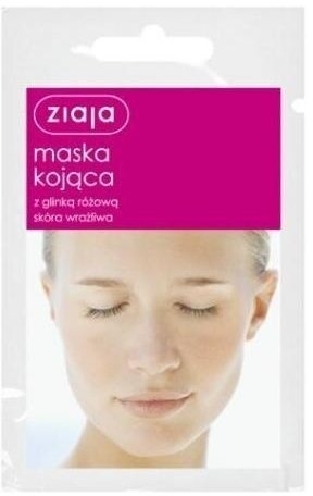 ZIAJA Maska Kojąca z glinką różową do twarzy 7 ml