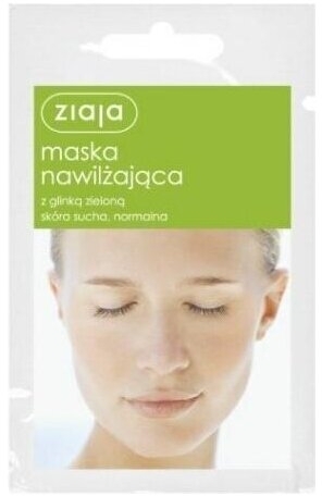 ZIAJA Maska Nawilżająca z glinką zieloną do twarzy 7 ml