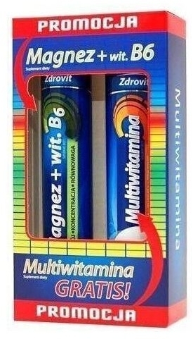 Zdrovit Magnez + wit. B6 24 tabletki musujące + Multiwitamina 20 tabletek musujących
