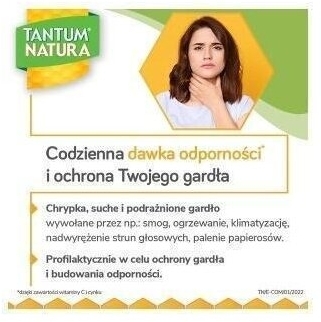 Żelowe pastylki do ssania Tantum Natura o smaku cytrynowo-miodowym 15 pastylek