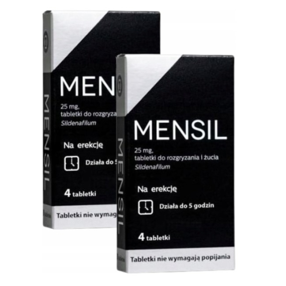 Zestaw 2x Mensil 25 mg 4 tabletki do rozgryzania i żucia