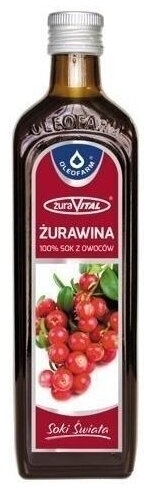 Żurawina 100% sok OLEOFARM 490 ml