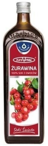 Żurawina 100% sok OLEOFARM 980 ml
