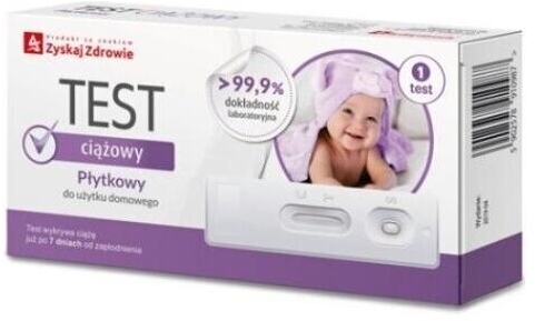 Zyskaj Zdrowie Test ciążowy płytkowy 1 sztuka