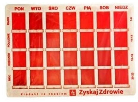 Zyskaj Zdrowie kasetka do dawkowania leków 4 pory dnia tygodniowa